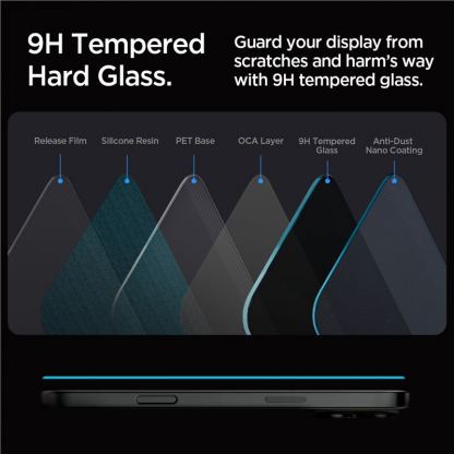 Spigen Glass tR EZ Fit Privacy Tempered Glass 2 Pack - 2 броя стъклени защитни покрития с определен ъгъл на виждане за дисплея за iPhone 16 Pro 10