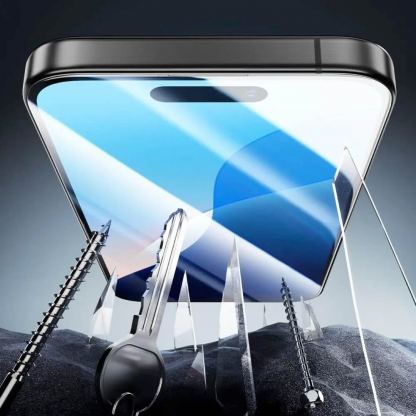 ESR Armorite 3D Full Cover Tempered Glass - калено стъклено защитно покритие за дисплея на iPhone 16 Plus (черен-прозрачен) 3