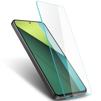 Spigen Tempered Glass GLAS.tR Slim 2 Pack - 2 броя стъклени защитни покрития за дисплея на Xiaomi Redmi Note 13 Pro 5G, Xiaomi Poco X6 (прозрачен) 4