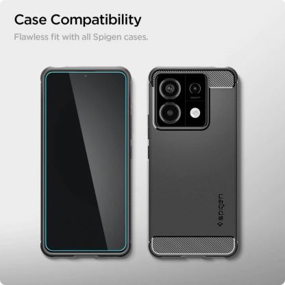 Spigen Tempered Glass GLAS.tR Slim 2 Pack - 2 броя стъклени защитни покрития за дисплея на Xiaomi Redmi Note 13 Pro 5G, Xiaomi Poco X6 (прозрачен) 10