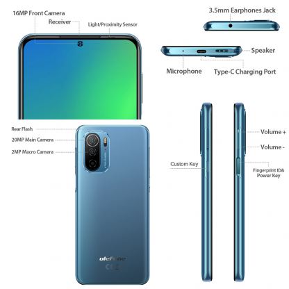 Ulefone Note 13P 6.5" 20MP 5180mAh 64GB/4GB RAM Blue 5