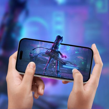 4smarts Second Glass Full Cover Glass - калено стъклено защитно покритие за дисплея на iPhone 16 Plus (черен-прозрачен) 6