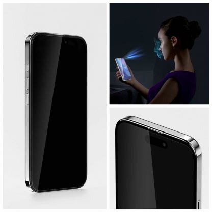 4smarts Second Glass Full Cover Glass - калено стъклено защитно покритие за дисплея на iPhone 16 Pro (черен-прозрачен) 4