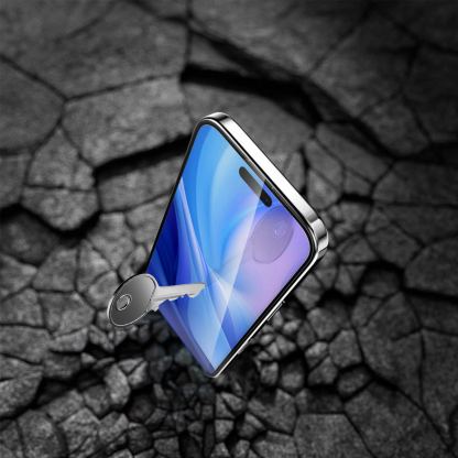 4smarts Second Glass Full Cover Glass - калено стъклено защитно покритие за дисплея на iPhone 16 Pro (черен-прозрачен) 7