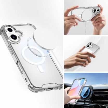 4smarts Hybrid Ibiza MagSafe Case - хибриден удароустойчив кейс с MagSafe за iPhone 16 (прозрачен) 4