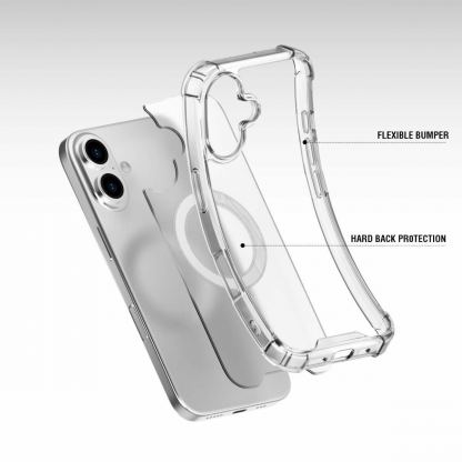 4smarts Hybrid Ibiza MagSafe Case - хибриден удароустойчив кейс с MagSafe за iPhone 16 (прозрачен) 7