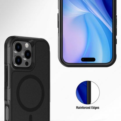 4smarts Defend MagSafe Case - хибриден удароустойчив кейс с MagSafe за iPhone 16 Pro Max (черен) 5