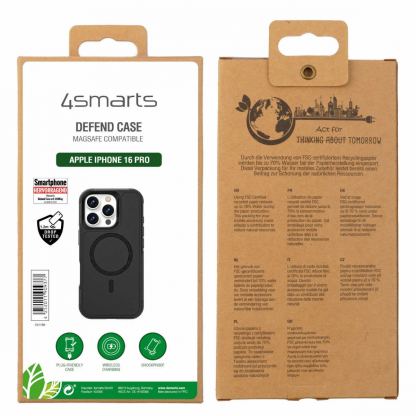 4smarts Defend MagSafe Case - хибриден удароустойчив кейс с MagSafe за iPhone 16 Pro (черен) 7