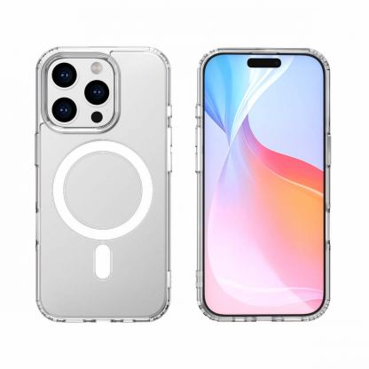 4smarts 360° Premium Protection Set - хибриден удароустойчив кейс с MagSafe и стъклено защитно покритие за дисплея на iPhone 16 Pro (прозрачен) 3