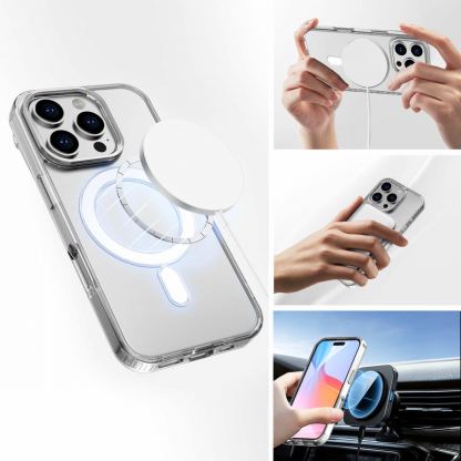 4smarts 360° Premium Protection Set - хибриден удароустойчив кейс с MagSafe и стъклено защитно покритие за дисплея на iPhone 16 Pro (прозрачен) 4