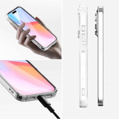 4smarts 360° Premium Protection Set - хибриден удароустойчив кейс с MagSafe и стъклено защитно покритие за дисплея на iPhone 16 Pro (прозрачен) 6