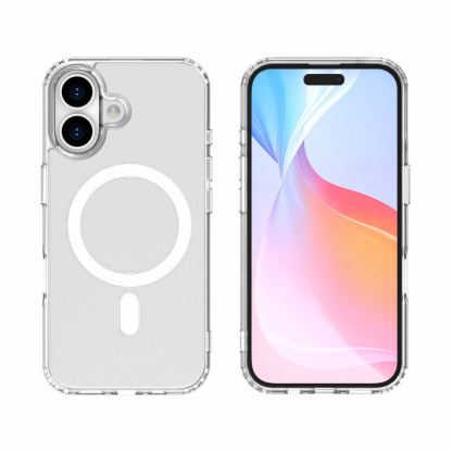 4smarts 360° Premium Protection Set - хибриден удароустойчив кейс с MagSafe и стъклено защитно покритие за дисплея на iPhone 16 Plus (прозрачен) 3