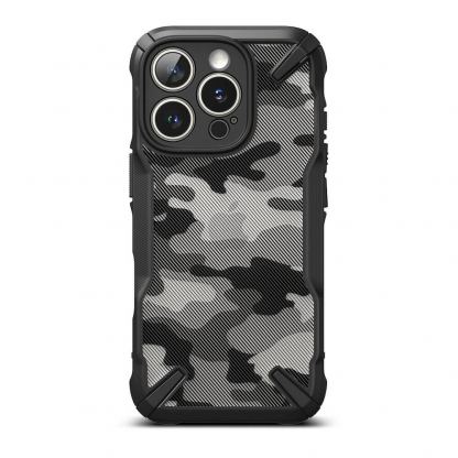 Ringke Fusion-X Case - хибриден удароустойчив кейс за iPhone 16 Pro (черен-камуфлаж) 2