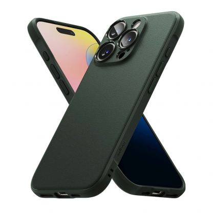 Ringke Onyx Case - силиконов (TPU) калъф за iPhone 16 Pro (зелен) 3