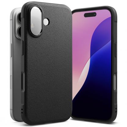 Ringke Onyx Case - силиконов (TPU) калъф за iPhone 16 Plus (черен) 4