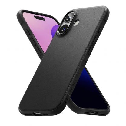 Ringke Onyx Case - силиконов (TPU) калъф за iPhone 16 (черен) 3