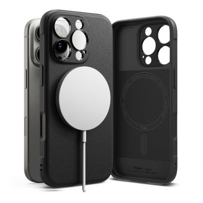 Ringke Onyx Magnetic MagSafe Case - силиконов (TPU) калъф с MagSafe за iPhone 16 Pro (черен) 4