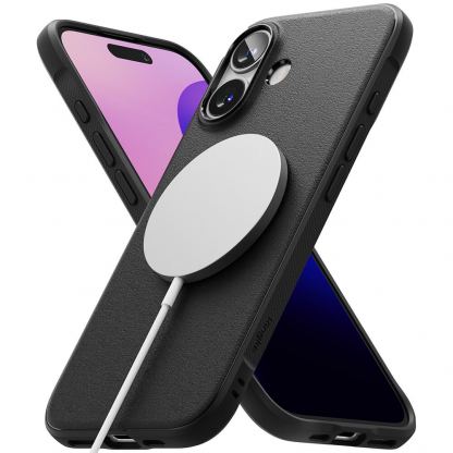 Ringke Onyx Magnetic MagSafe Case - силиконов (TPU) калъф с MagSafe за iPhone 16 Plus (черен) 3