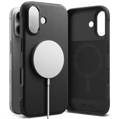 Ringke Onyx Magnetic MagSafe Case - силиконов (TPU) калъф с MagSafe за iPhone 16 Plus (черен) 4