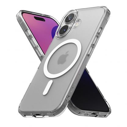 Ringke Fusion Magnetic Case - хибриден кейс с висока степен на защита с MagSafe за iPhone 16 (прозрачен-мат)  4