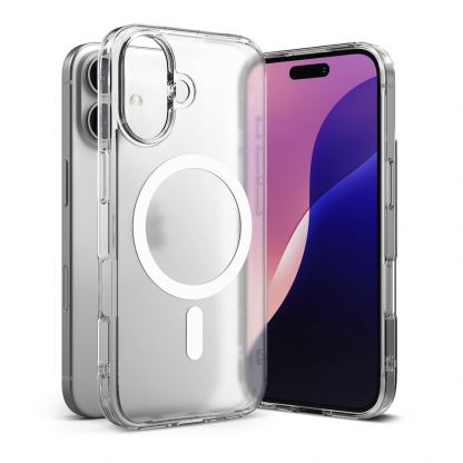 Ringke Fusion Magnetic Case - хибриден кейс с висока степен на защита с MagSafe за iPhone 16 (прозрачен-мат)  5
