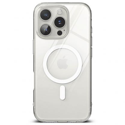 Ringke Fusion Magnetic Case - хибриден кейс с висока степен на защита с MagSafe за iPhone 16 Pro Max (прозрачен)  2
