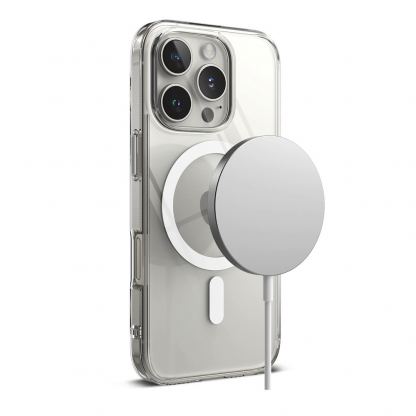 Ringke Fusion Magnetic Case - хибриден кейс с висока степен на защита с MagSafe за iPhone 16 Pro (прозрачен)  3