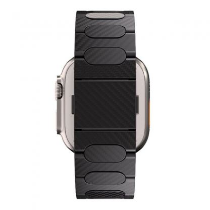 Just Mobile Rare 1K Carbon Fiber Strap - карбонова каишка за Apple Watch 42мм, 44мм, 45мм, 46мм, Ultra 49мм (черен) 4