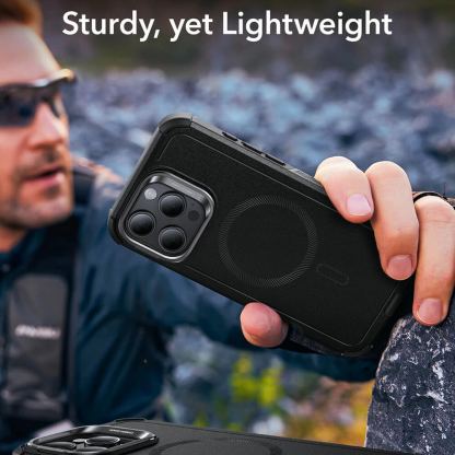 ESR Cyber Armor HaloLock MagSafe Case - хибриден кейс с висока степен на защита с MagSafe за iPhone 16 Pro (зелен)  5
