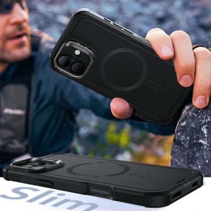 ESR Cyber Armor HaloLock MagSafe Case - хибриден кейс с висока степен на защита с MagSafe за iPhone 16 Plus (черен)  4