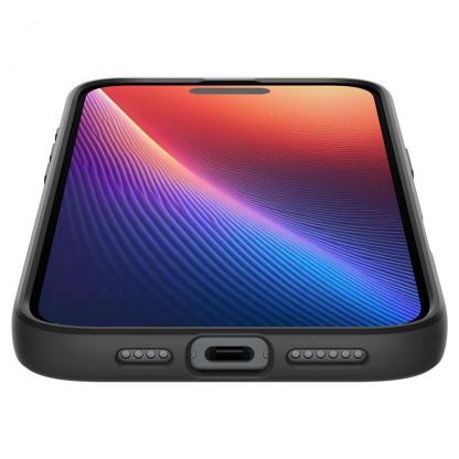 Spigen Liquid Air Case - силиконов (TPU) калъф с висока степен на защита за iPhone 16 Plus (черен) 10