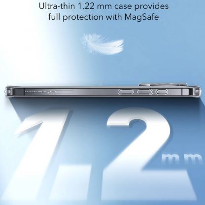 ESR Zero HaloLock MagSafe Case - удароустойчив силиконов (TPU) калъф с MagSafe за iPhone 16 Plus (прозрачен)  2
