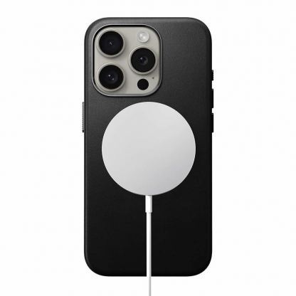 Nomad Traditional Leather MagSafe Case - кожен (естествена кожа) кейс с MagSafe за iPhone 16 Pro (черен) 2