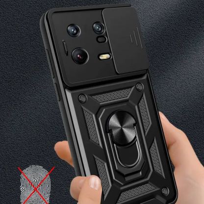 Techsuit CamShield Case - хибриден удароустойчив кейс с пръстен против изпускане за Xiaomi 13 Pro (черен)  3