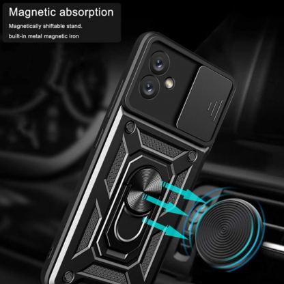 Techsuit CamShield Case - хибриден удароустойчив кейс с пръстен против изпускане за Samsung Galaxy A05 (черен)  5