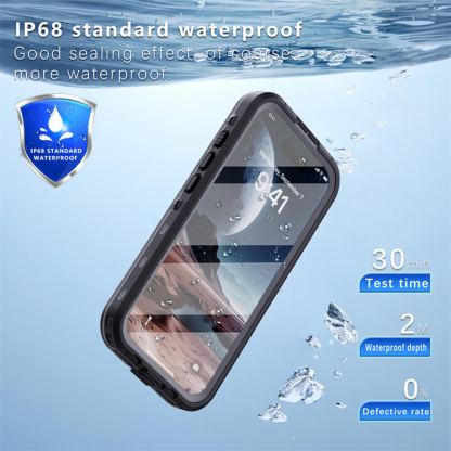 Techsuit ShellBox IP68 Waterproof MagSafe Case - ударо и водоустойчив кейс с MagSafe за iPhone 16 (черен)  5