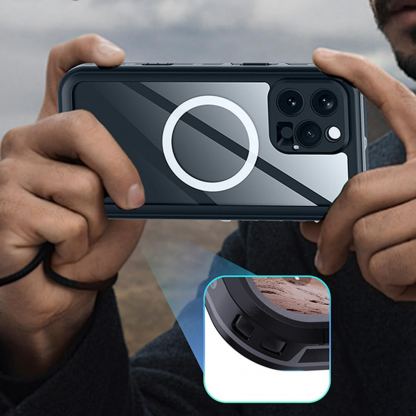 Techsuit ShellBox IP68 Waterproof MagSafe Case - ударо и водоустойчив кейс с MagSafe за iPhone 16 Pro (черен)  4