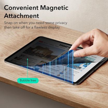 ESR Paper Feel Privacy Magnetic Screen Protector - магнитно защитно покритие (подходящо за рисуване) с определен ъгъл на виждане за дисплея на iPad Pro 13 (2024) 4