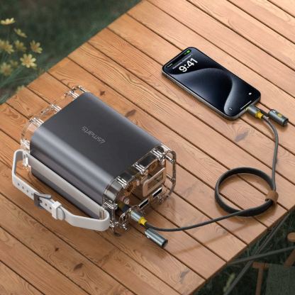 4smarts 3-in-1 USB-C Cable Set Explorer 240W - кабел с бързо зареждане за устройства с USB-C порт, LED светлина и запалка (150 см) (черен)  7