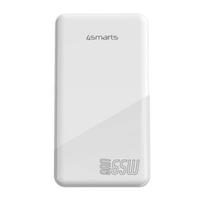 4smarts GaN Wall Charger FlatPlug Duos 65W - захранване за ел. мрежа за мобилни устройства с USB-A и USB-C изходи и с технология за бързо зареждане (бял) 3