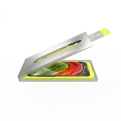 Mobile Origin Screen Guard Tempered Glass 2 Pack - 2 броя калени стъклени защитни покрития за дисплея на iPhone 16 (черен-прозрачен) 5