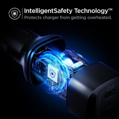 Spigen PC2000 ArcStation Dual Car Charger PD 65W - зарядно за кола с 2xUSB-C изхода с технология за бързо зареждане (черен) 6