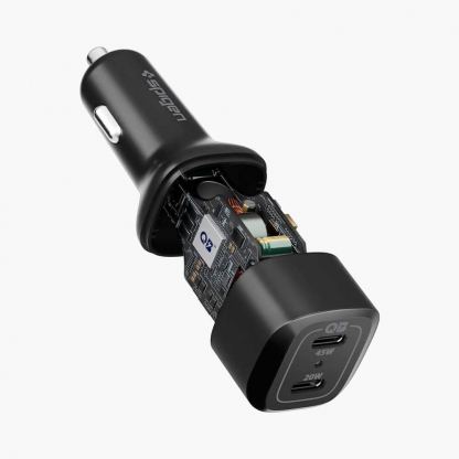 Spigen PC2000 ArcStation Dual Car Charger PD 65W - зарядно за кола с 2xUSB-C изхода с технология за бързо зареждане (черен) 8