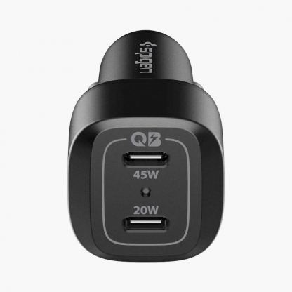 Spigen PC2000 ArcStation Dual Car Charger PD 65W - зарядно за кола с 2xUSB-C изхода с технология за бързо зареждане (черен) 9