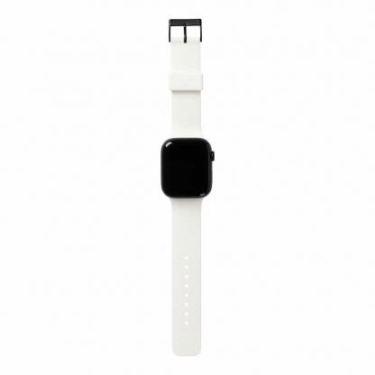 Urban Armor Gear U Dot Silicone Strap - изключително здрава силиконова каишка за Apple Watch 42мм, 44мм, 45мм, 46мм, Ultra 49мм (бял) 5