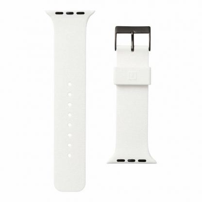 Urban Armor Gear U Dot Silicone Strap - изключително здрава силиконова каишка за Apple Watch 42мм, 44мм, 45мм, 46мм, Ultra 49мм (бял) 6