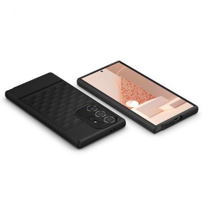 Spigen Caseology Parallax Case - силиконов (TPU) калъф с висока степен на защита за Samsung Galaxy S24 Ultra (черен)  9