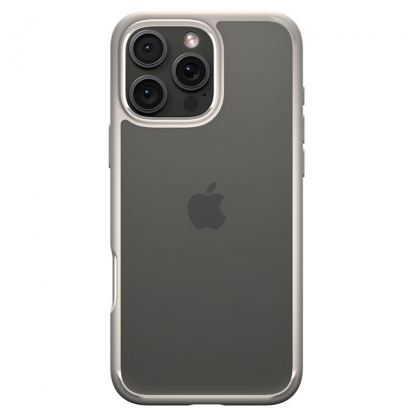 Spigen Ultra Hybrid Case - хибриден кейс с висока степен на защита за iPhone 16 Pro Max (прозрачен-бежов) 2