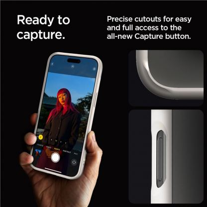 Spigen Ultra Hybrid Case - хибриден кейс с висока степен на защита за iPhone 16 Pro Max (прозрачен-бежов) 10