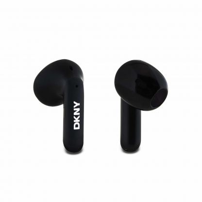 DKNY Satiny Finish TWS Bluetooth Earphones - безжични блутут слушалки със зареждащ кейс за мобилни устройства (черен)  3